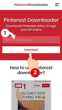 Pinterest Downloader - Tải xuống video, hình ảnh và GIF của Pinterest